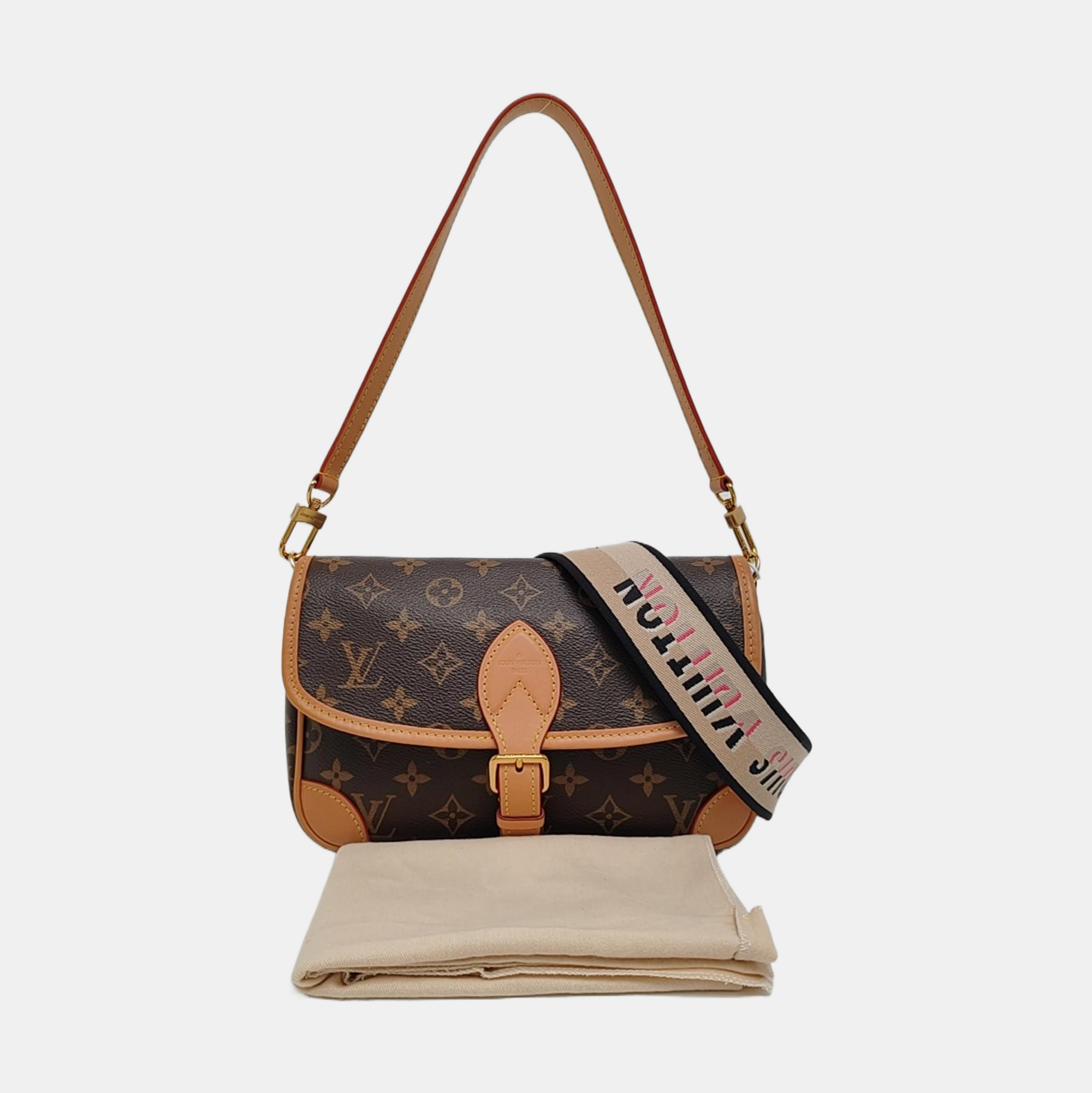 DIANE Monogram Coated Canvas Brown