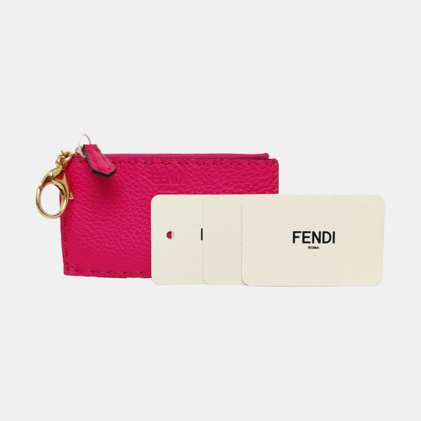 Calfskin Card Holder Red