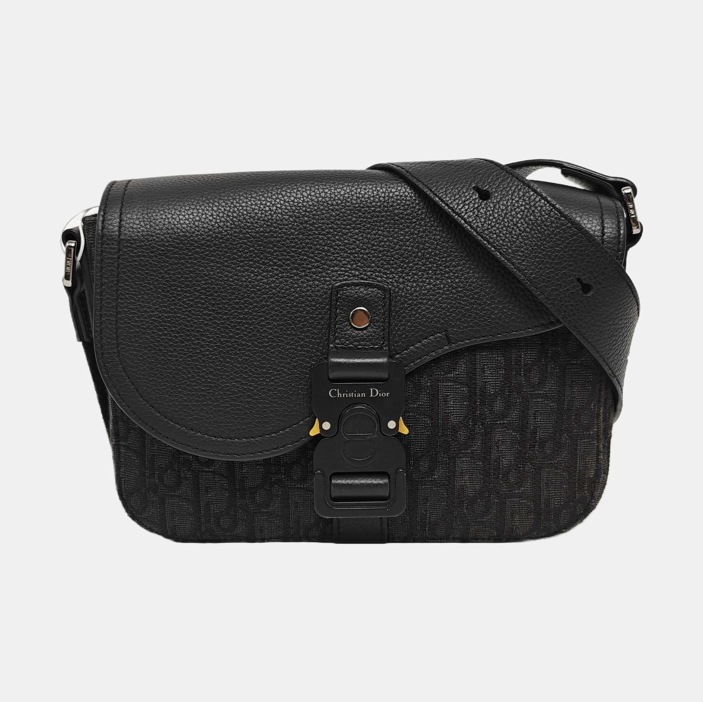 Saddle Small Oblique Canvas Black