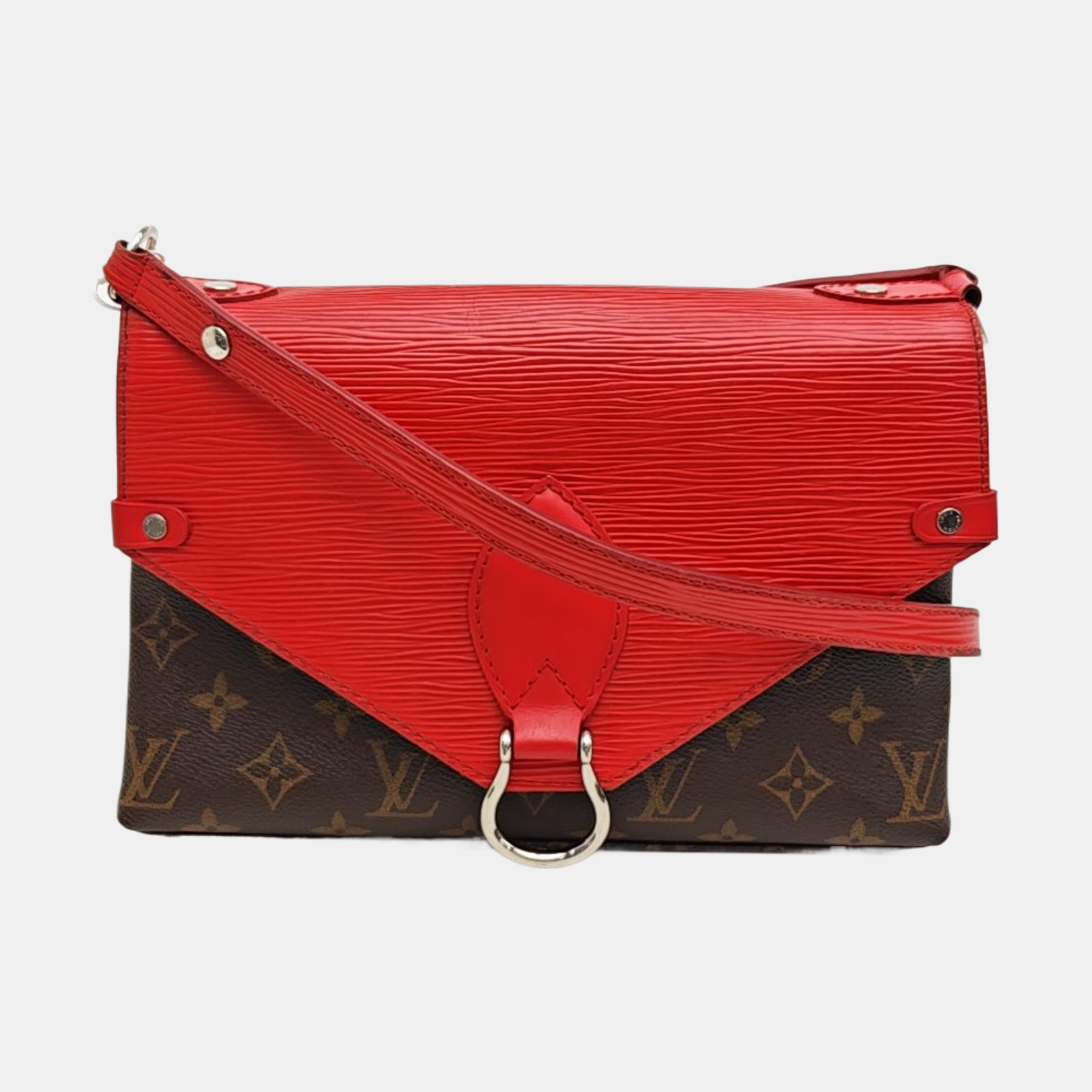 SAINT MICHEL Monogram Coated Canvas Brown