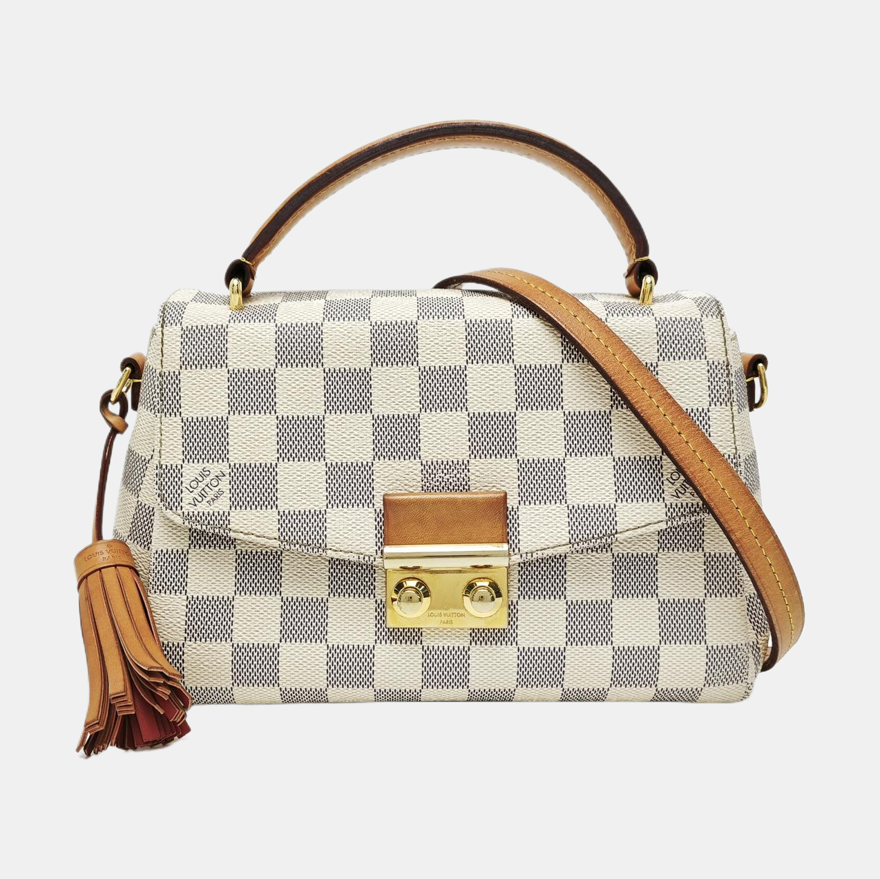 CROISETTE Damier Azur Coated Canvas White