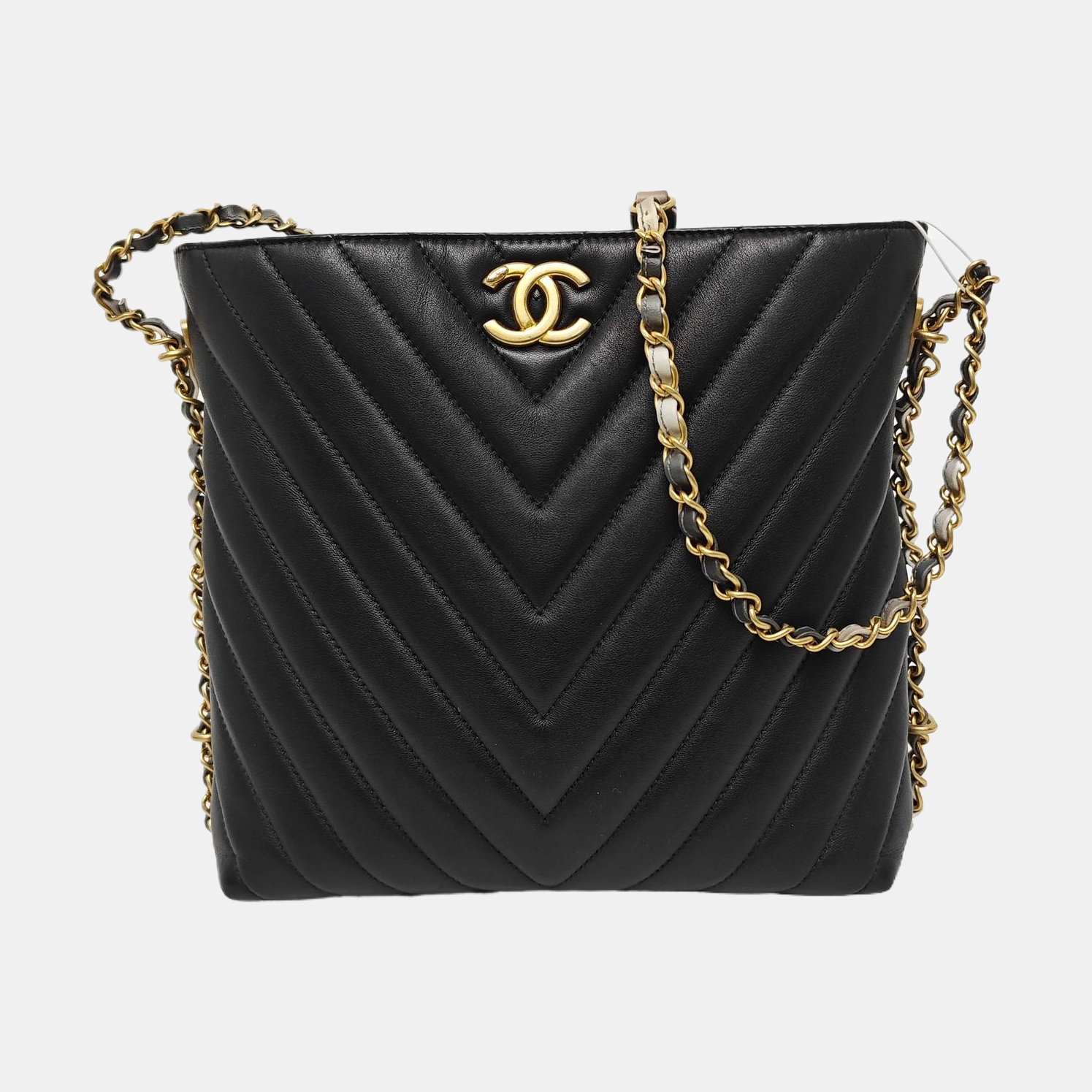 Chevron Lambskin Black
