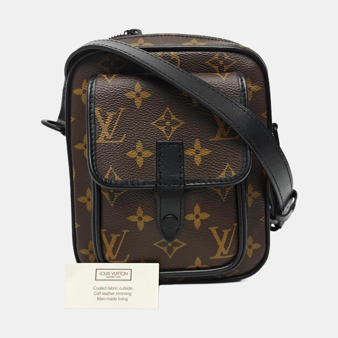 CHRISTOPHER Monogram Coated Canvas Brown