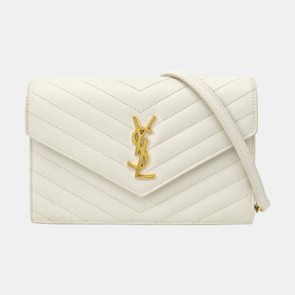 MONOGRAM WOC Chevron Calfskin White