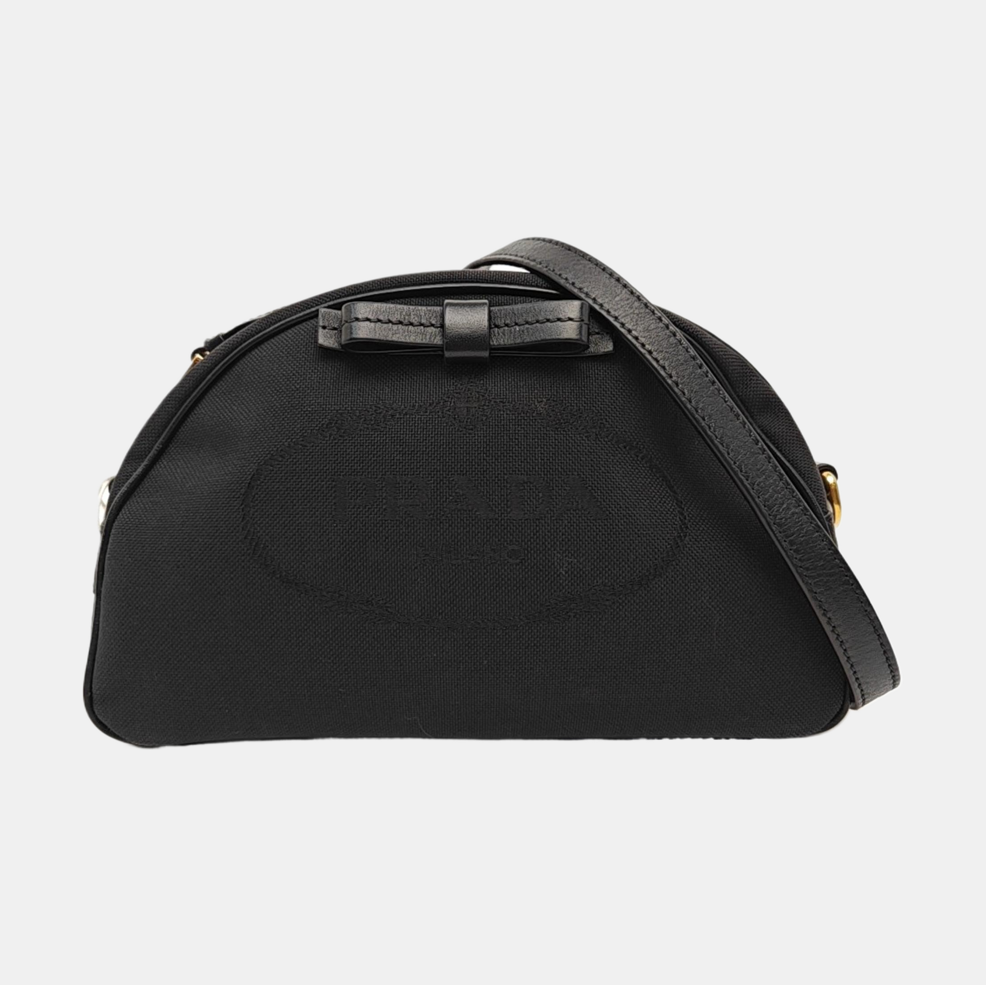 Fabric Shoulder Bag Black