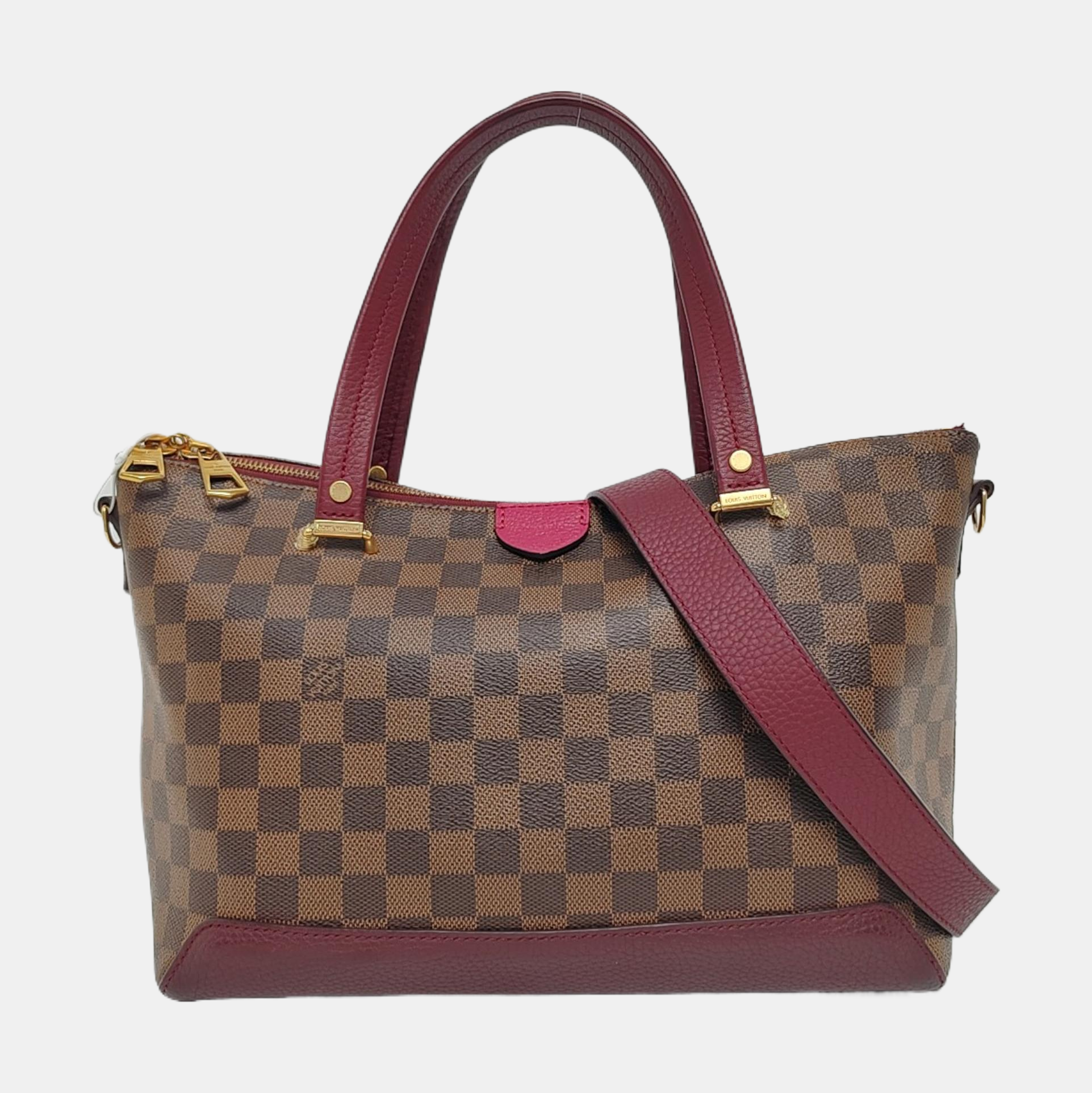 HYDE PARK Damier Ebene Coated Canvas Brown