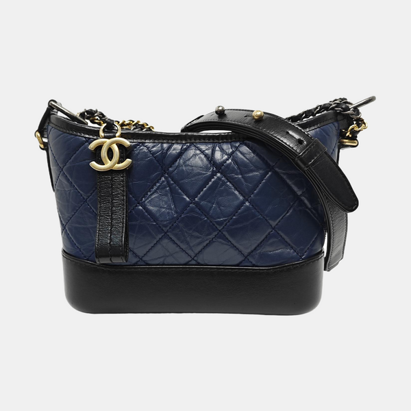 GABRIELLE Small Quilted Calfskin Blue