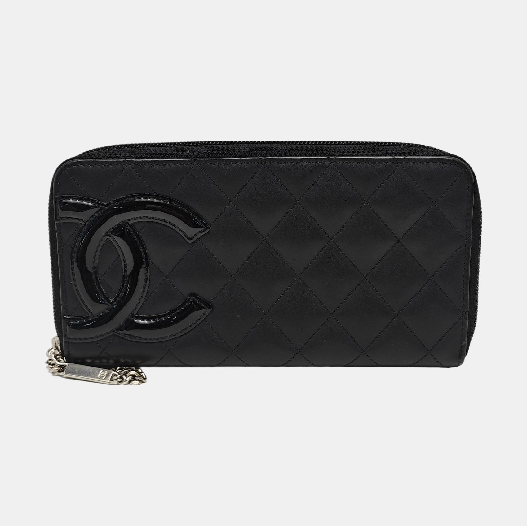 CAMBON Quilted Calfskin Black Wallet