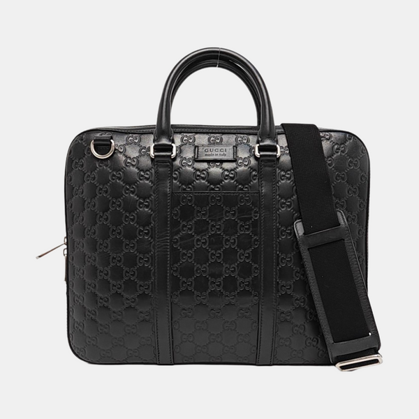Signature Monogram Calfskin Black