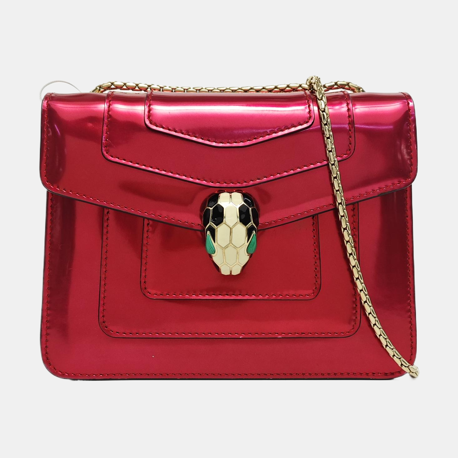 SERPENTI FOREVER Small Patent Leather Red