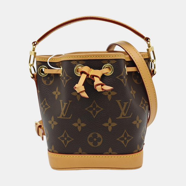 NOÉ Nano Monogram Coated Canvas Brown