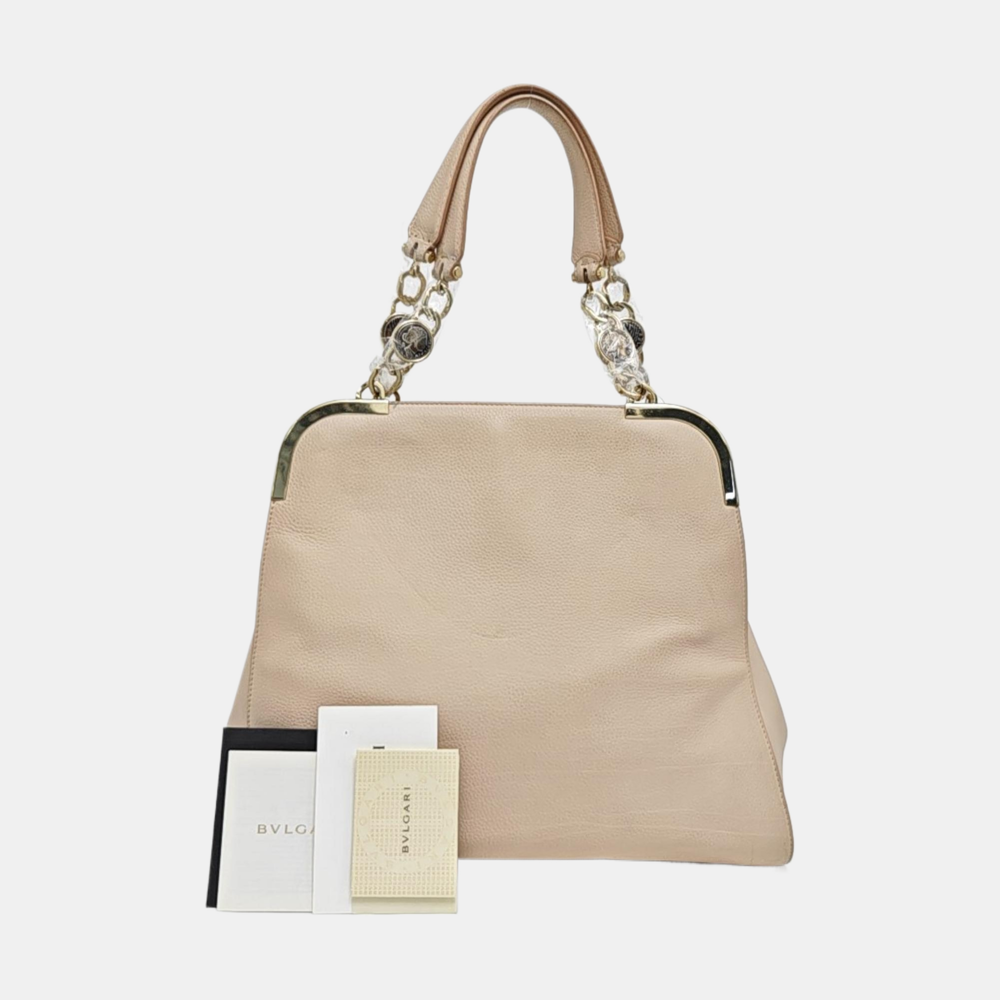 Calfskin Top Handle Bag Pink