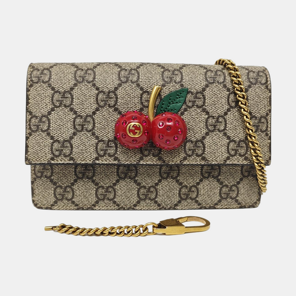 GG Supreme Mini Monogram Coated Canvas Beige
