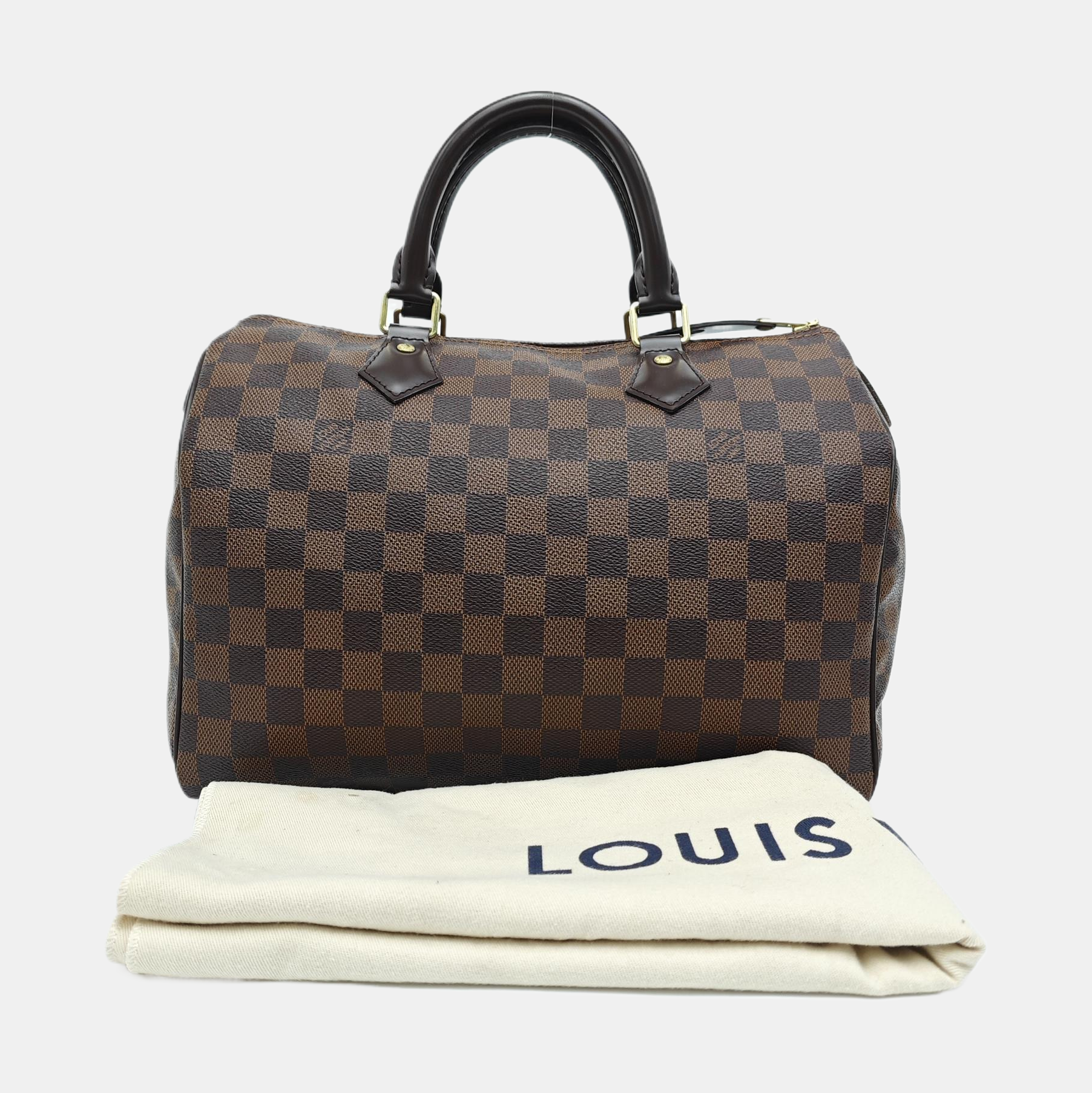 SPEEDY 30 Damier Ebene Coated Canvas Brown