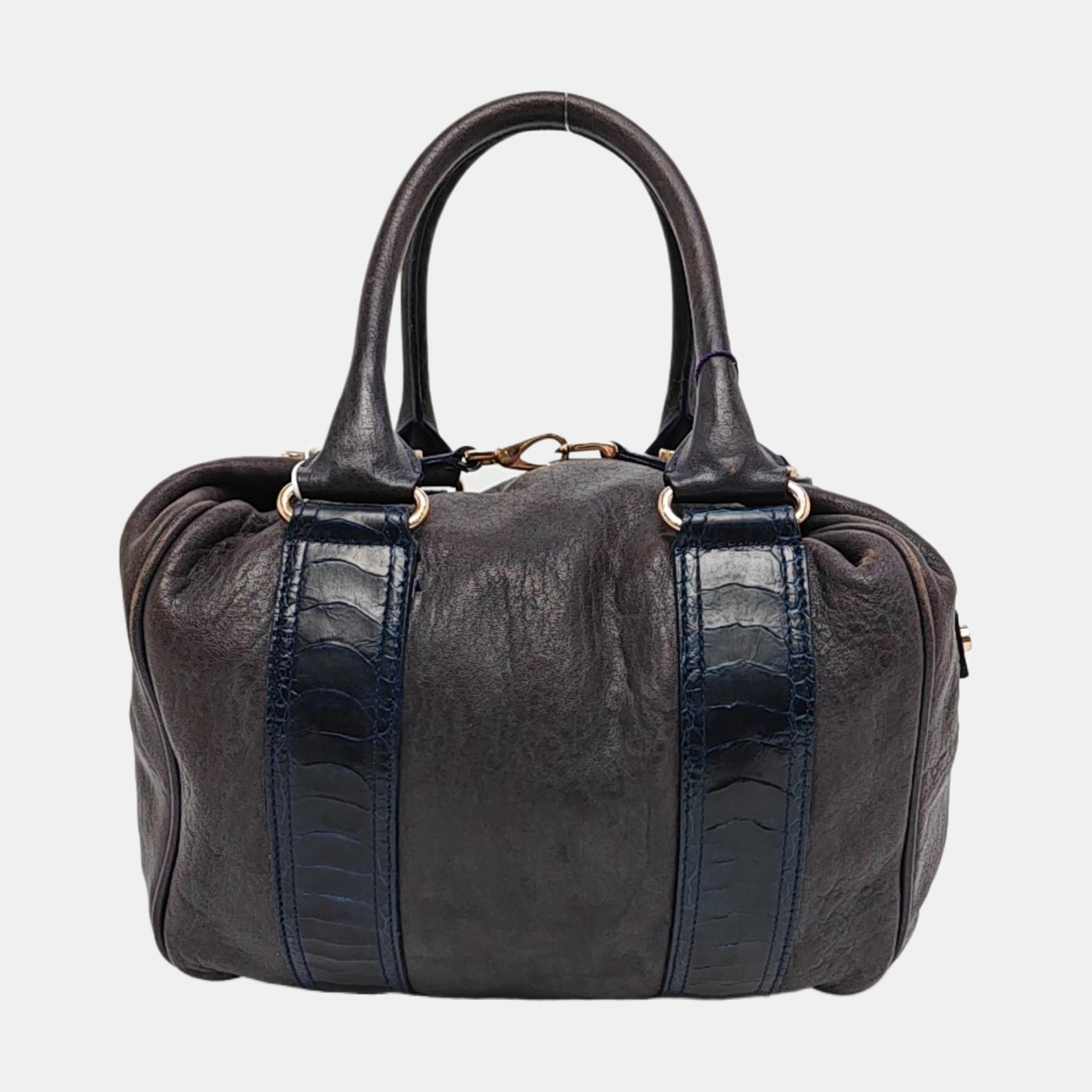 Calfskin Top Handle Bag Brown