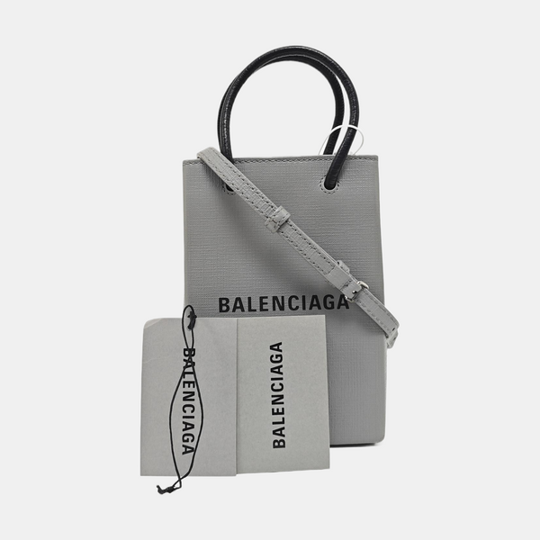 Shopping Bag Calfskin Gray