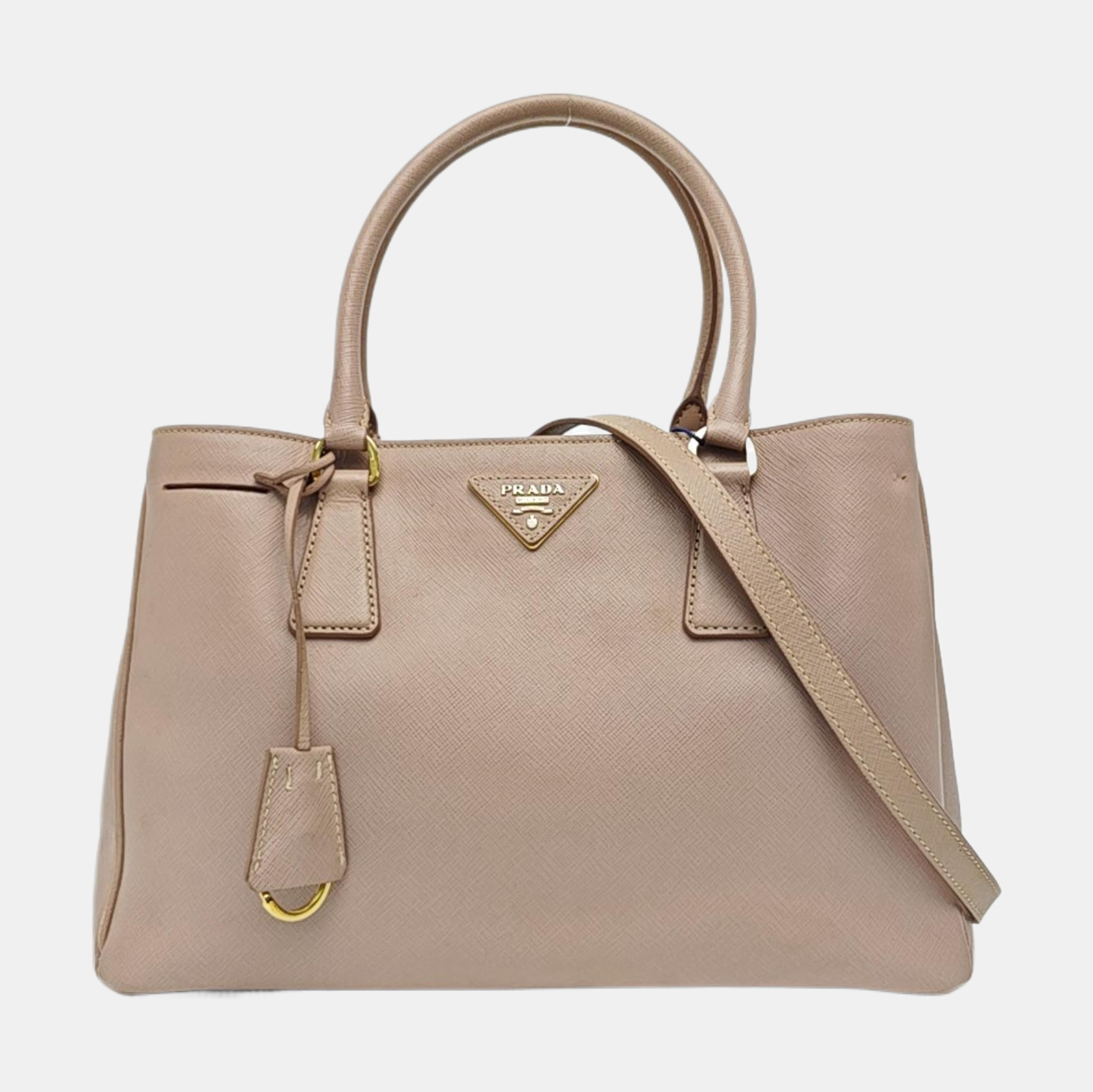 Galleria Medium Saffiano Calfskin Beige