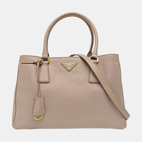 Galleria Medium Saffiano Calfskin Beige