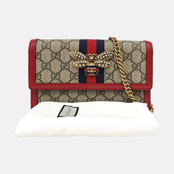 Queen Margaret Mini Monogram Coated Canvas Beige