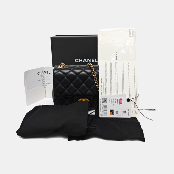 CLASSIC FLAP Mini Quilted Lambskin Black