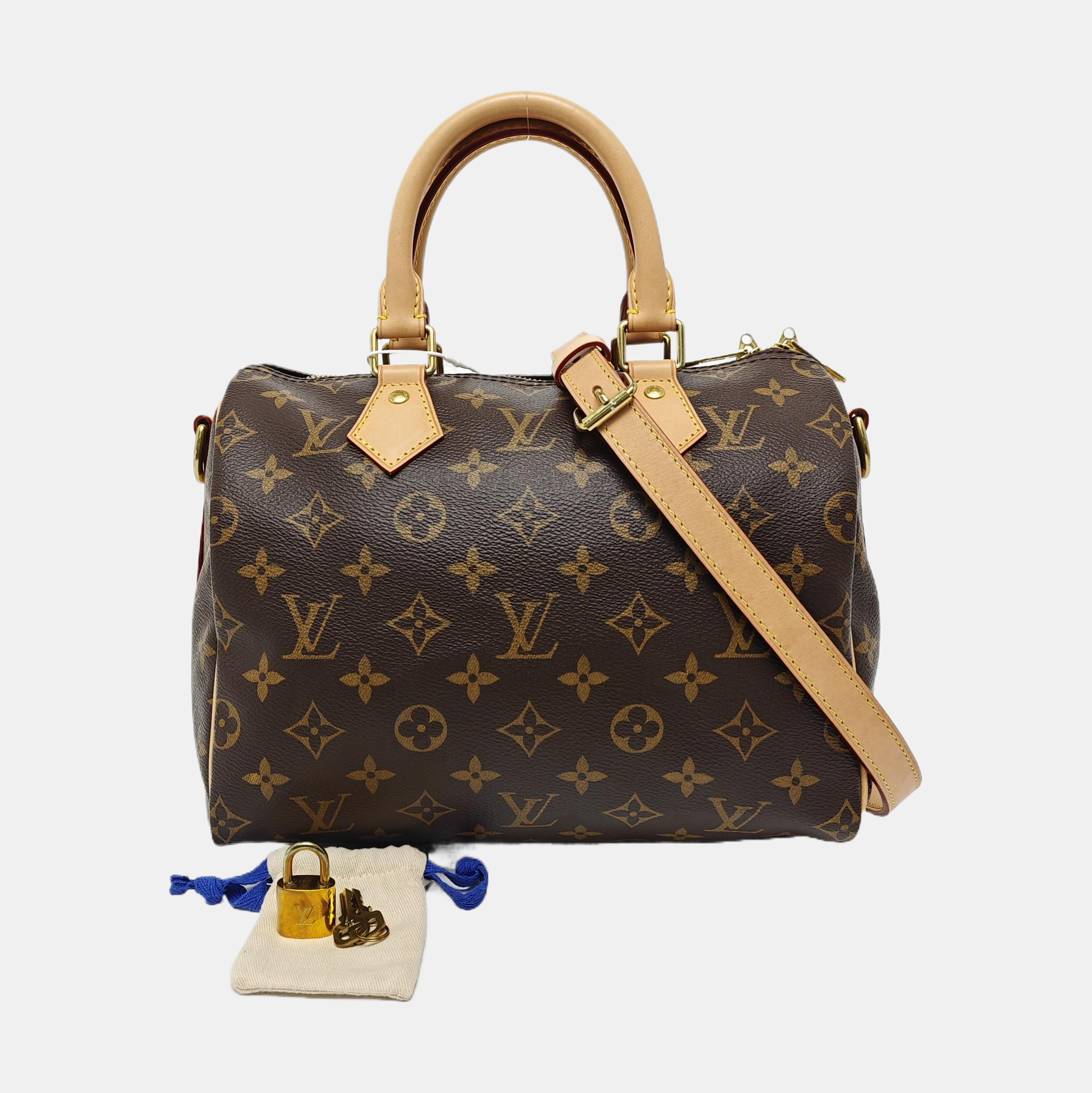 SPEEDY 25 Monogram Coated Canvas Brown