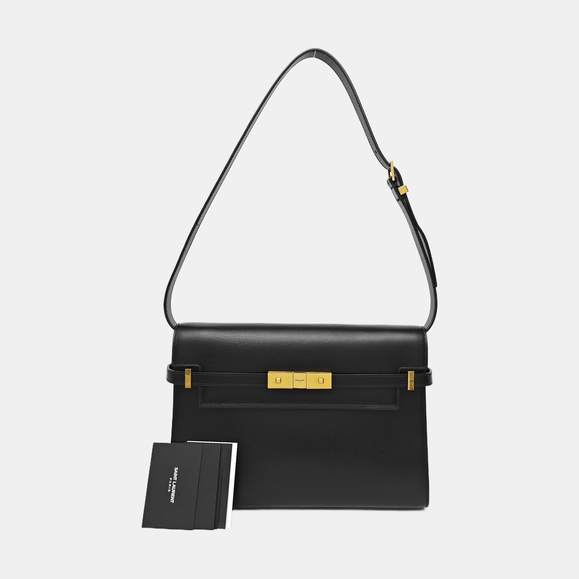MANHATTAN Medium Calfskin Black