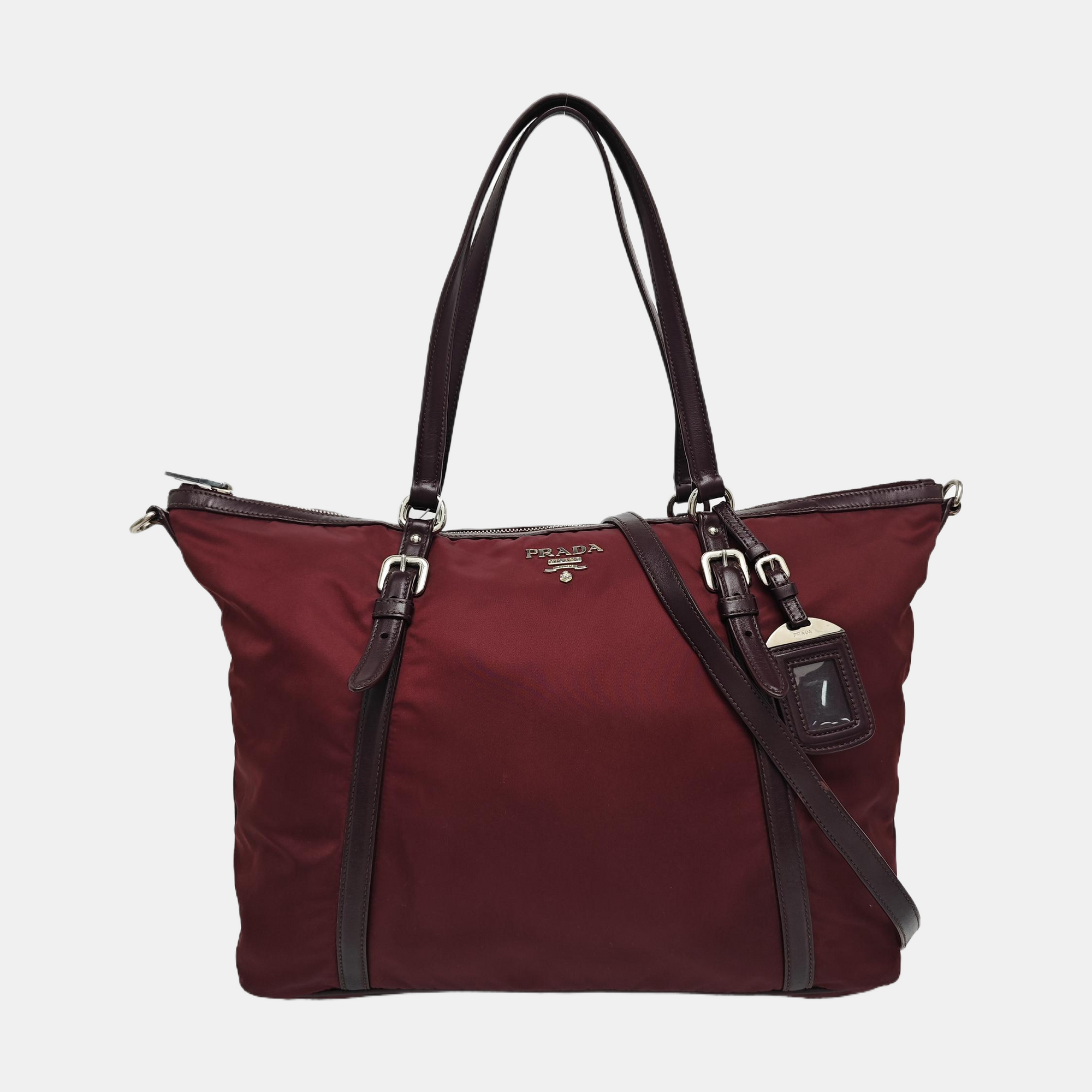 Nylon Tote Bag Red