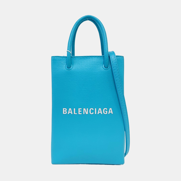 Shopping Bag Calfskin Blue