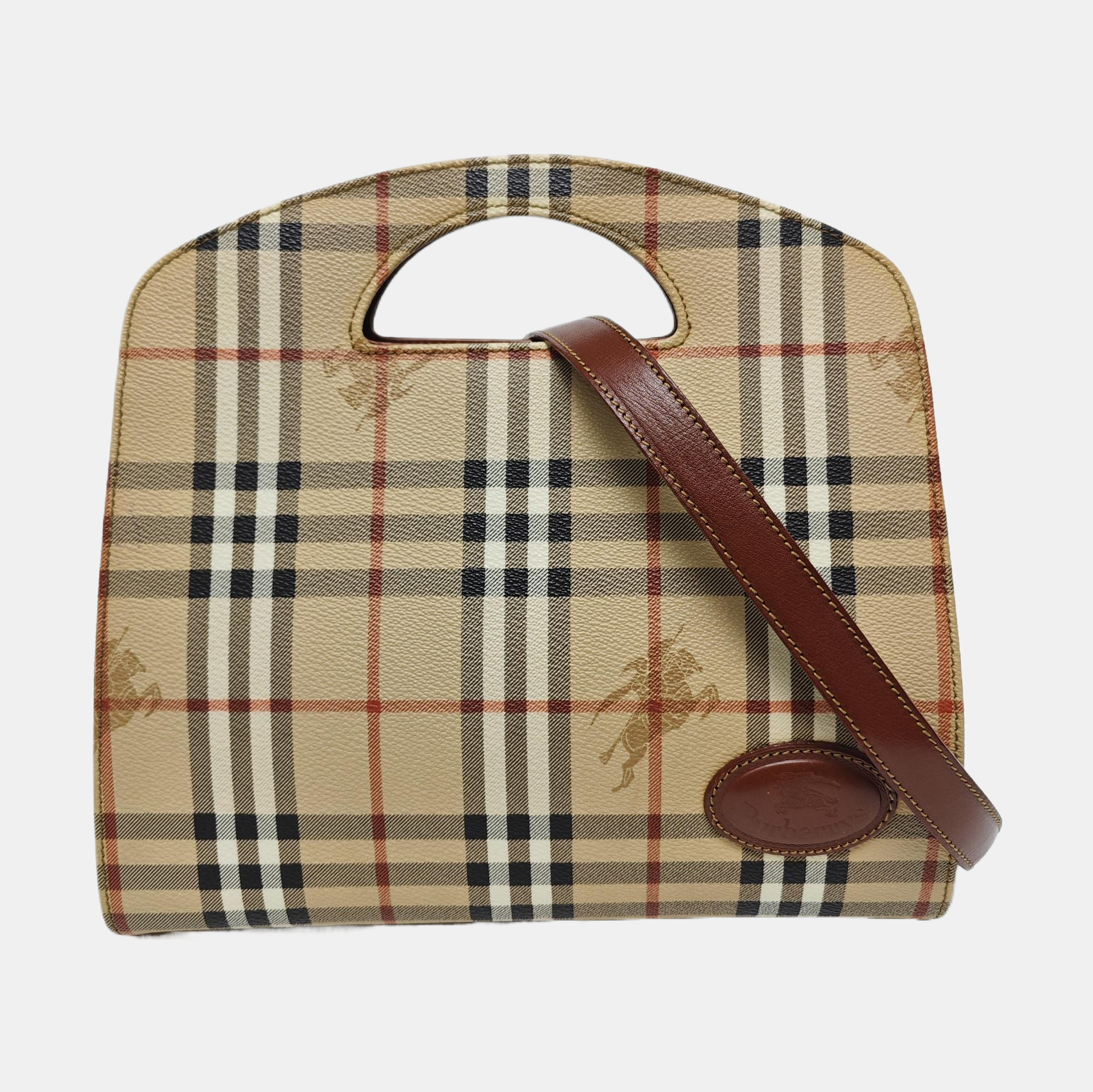 Coated Canvas Tote Bag Beige