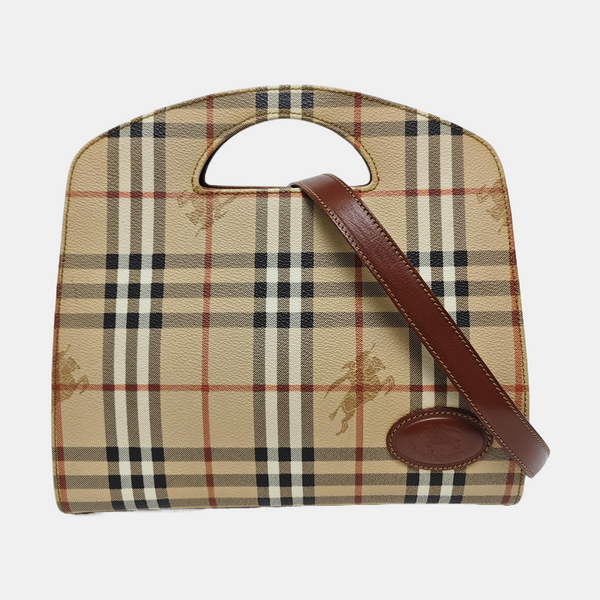 Coated Canvas Tote Bag Beige