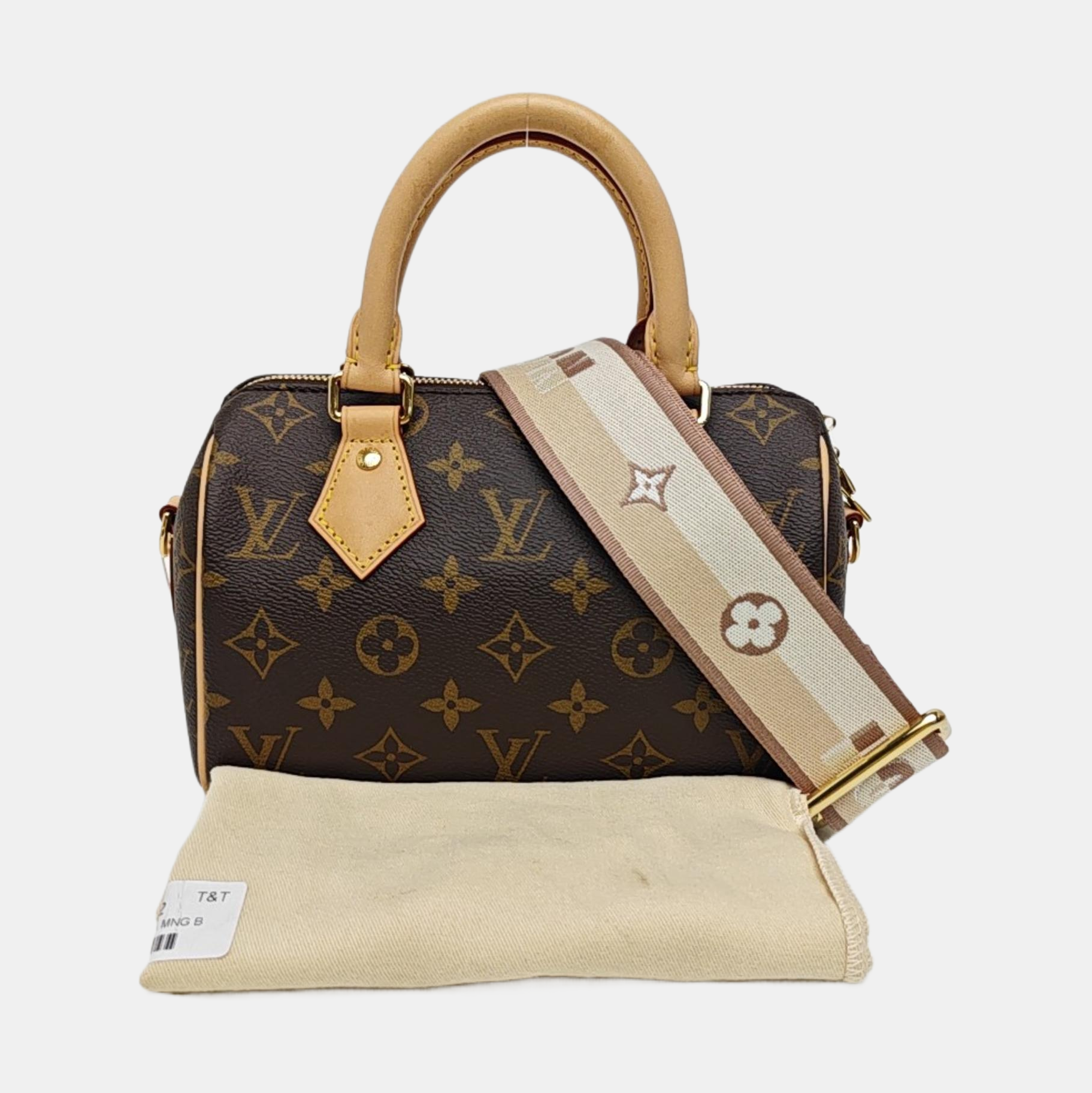SPEEDY 20 Monogram Coated Canvas Brown