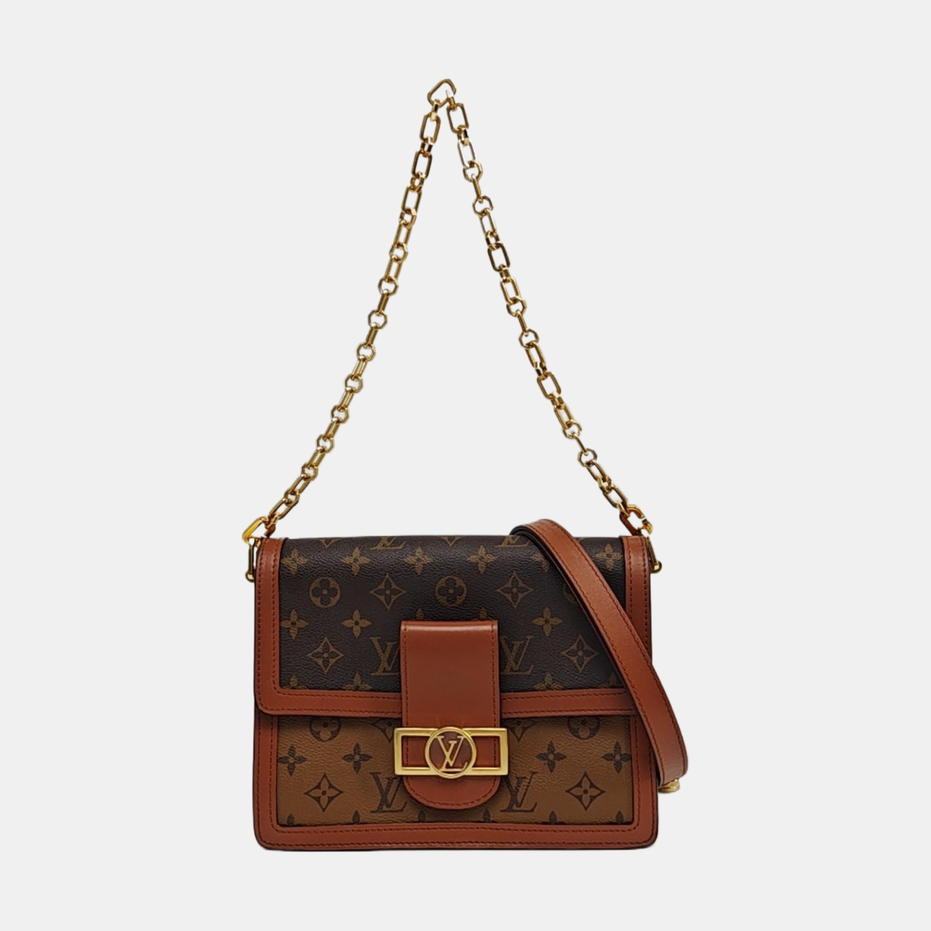 DAUPHINE MM Monogram Coated Canvas Brown