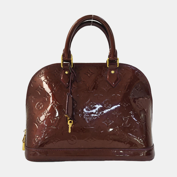 ALMA PM Monogram Patent Leather Red