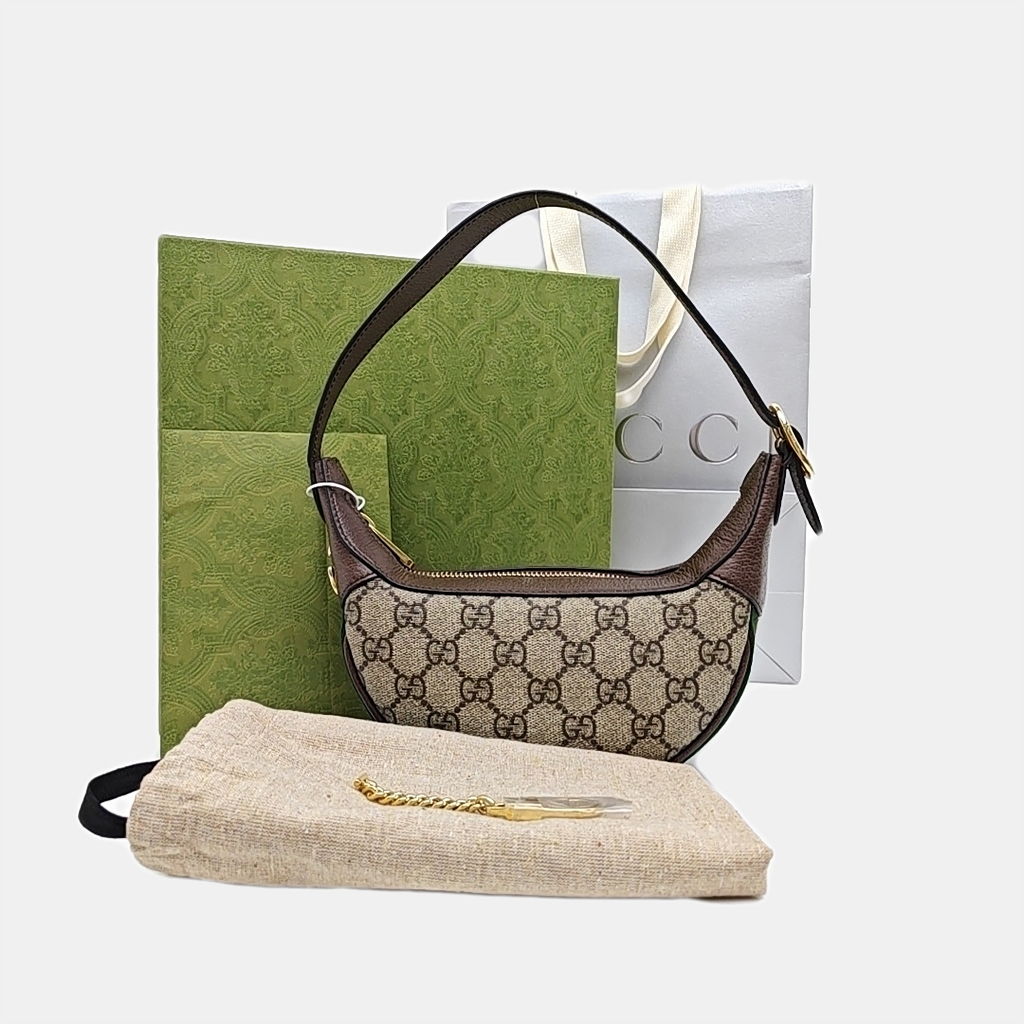 Ophidia Mini Monogram Coated Canvas Beige
