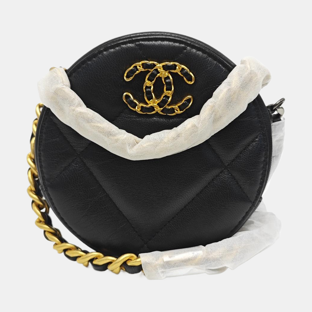 CHANEL 19 Small Quilted Lambskin Black