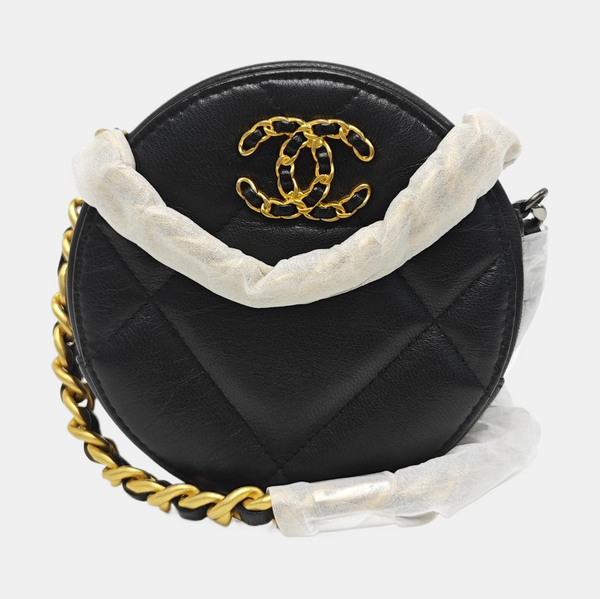 CHANEL 19 Small Quilted Lambskin Black