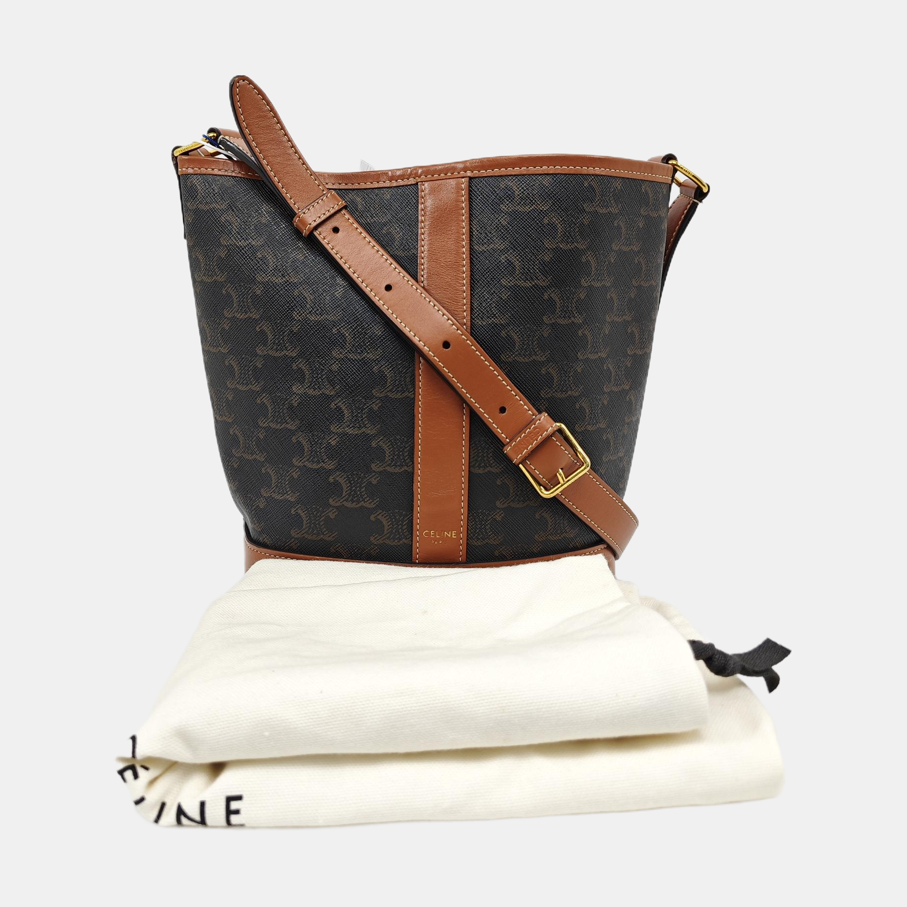 TRIOMPHE CANVAS Small Coated Canvas Brown