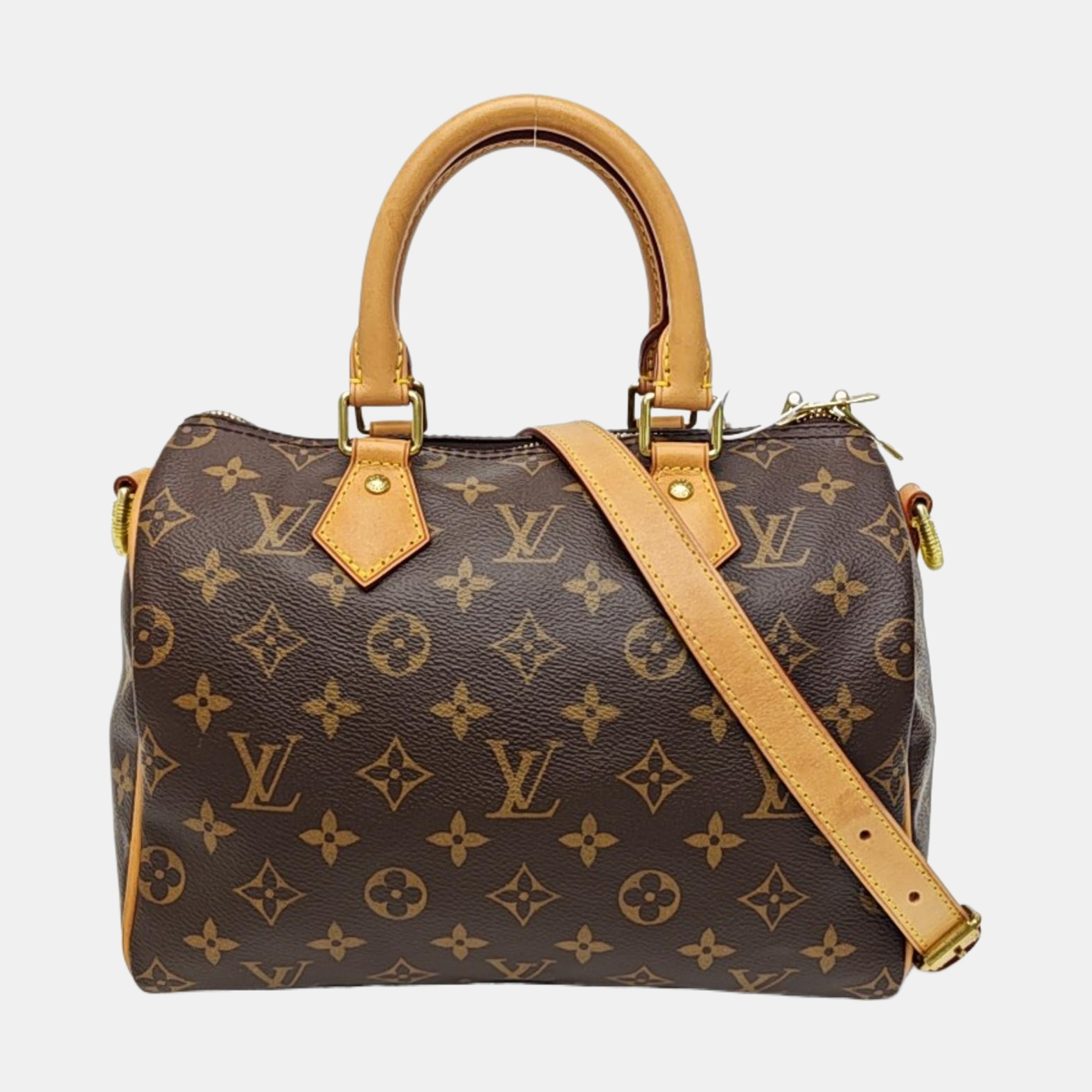 SPEEDY 25 Monogram Coated Canvas Brown