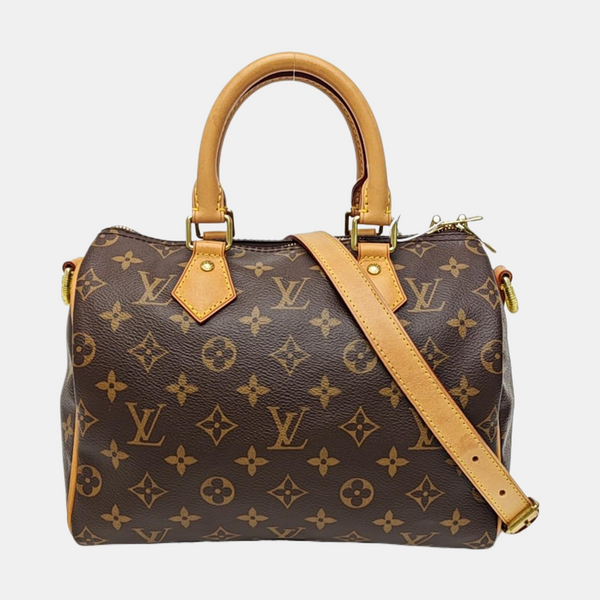 SPEEDY 25 Monogram Coated Canvas Brown