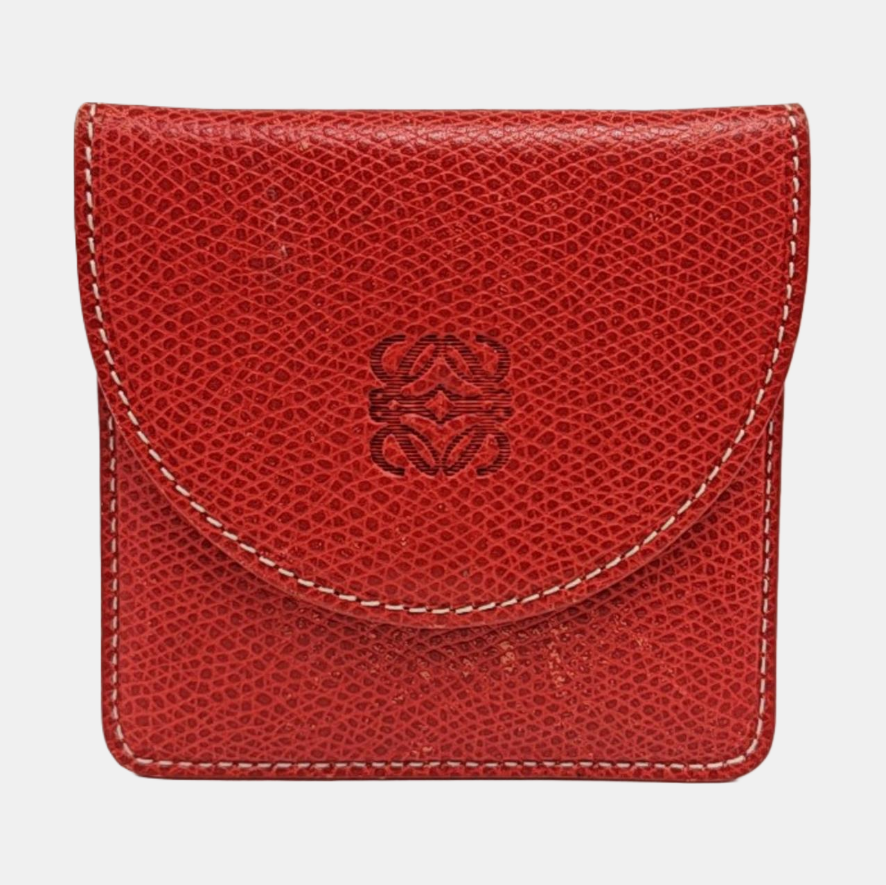 Calfskin Card Holder Red