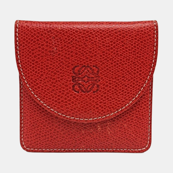 Calfskin Card Holder Red