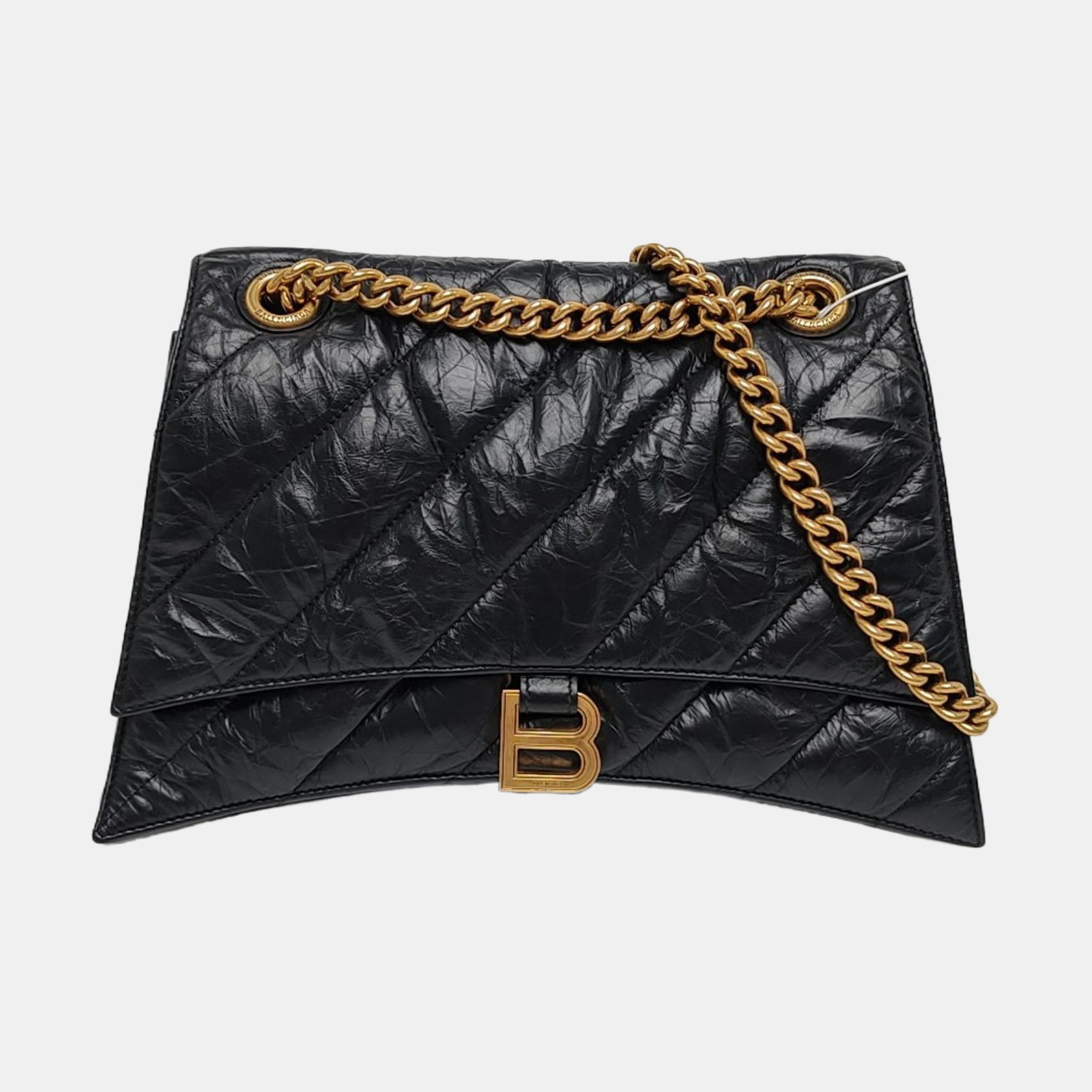 Crush Medium Quilted Calfskin Black