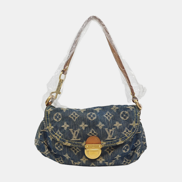 PLEATY Monogram Denim Blue