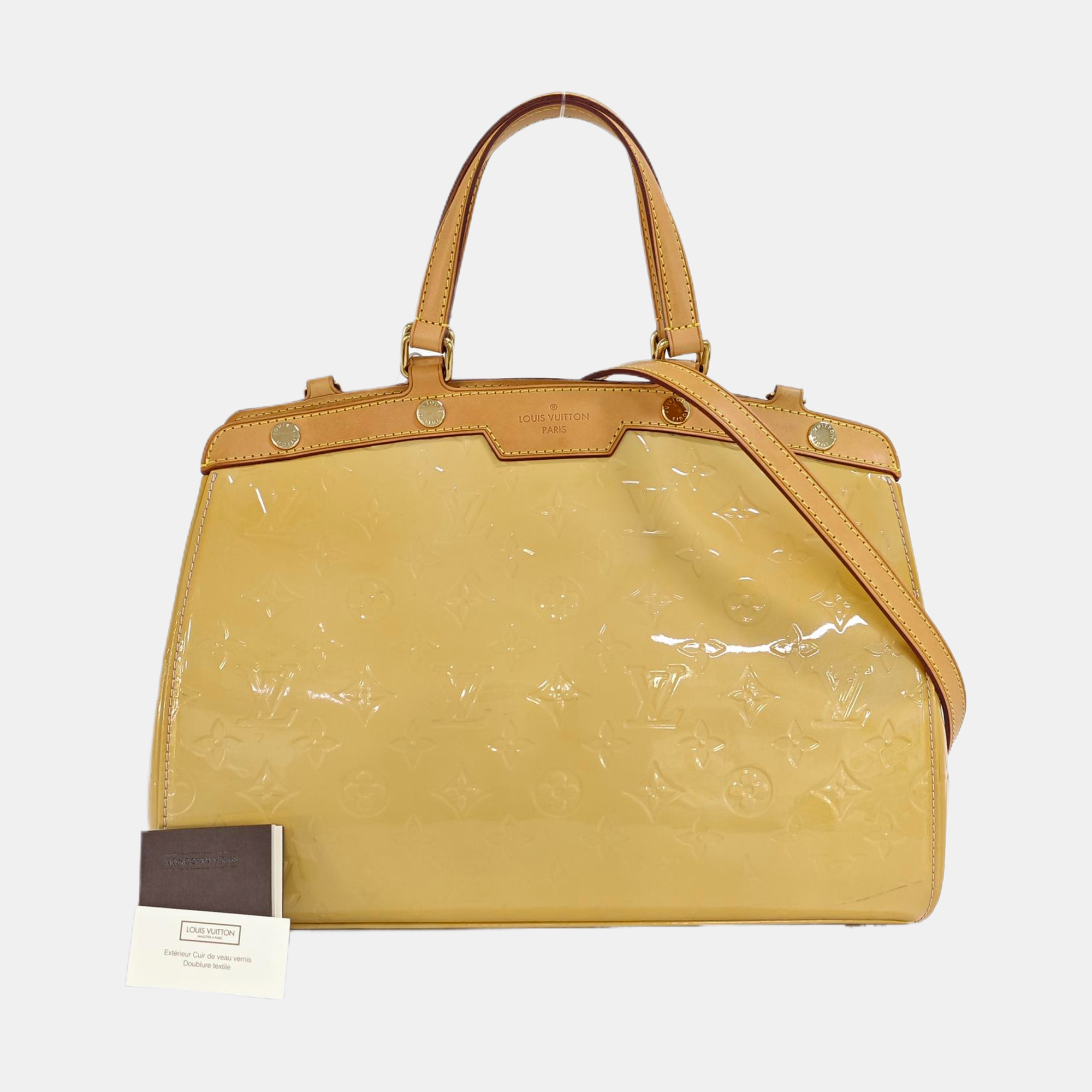 BREA MM Monogram Patent Leather Yellow