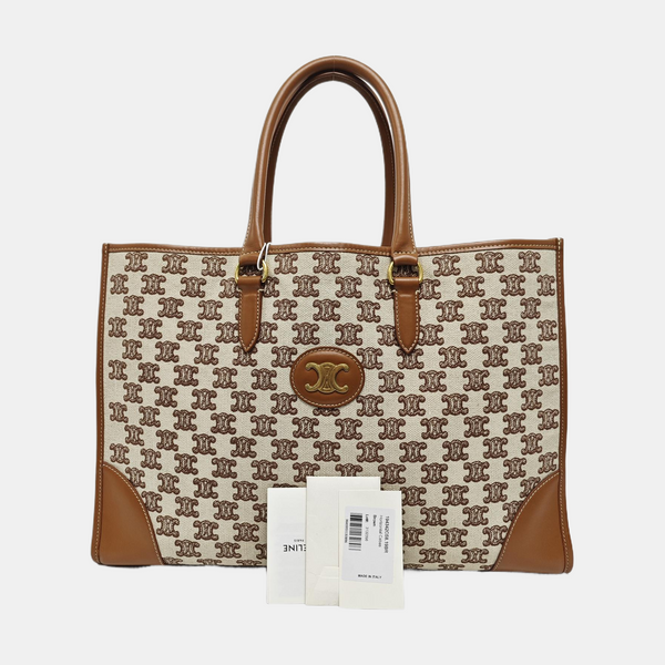 Fabric Tote Bag Brown