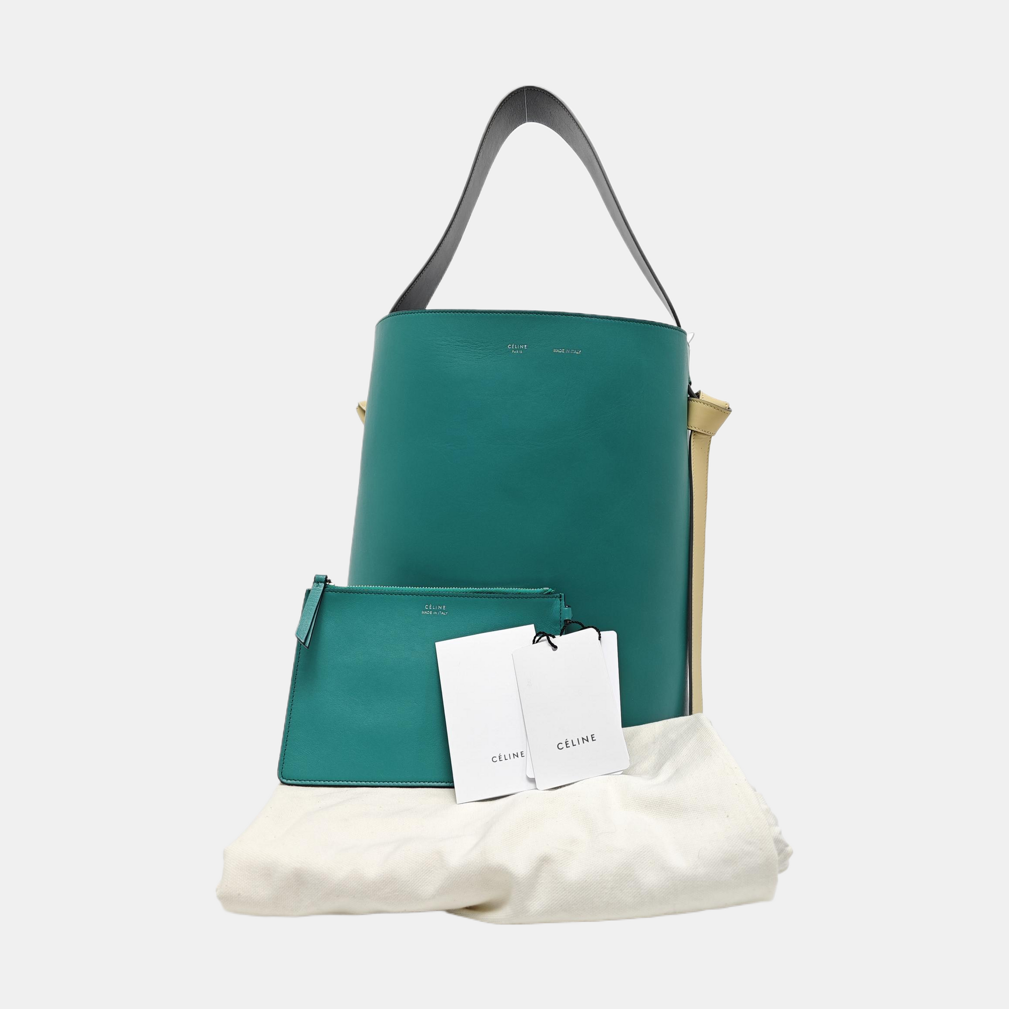 TWISTED CABAS Small Calfskin Green