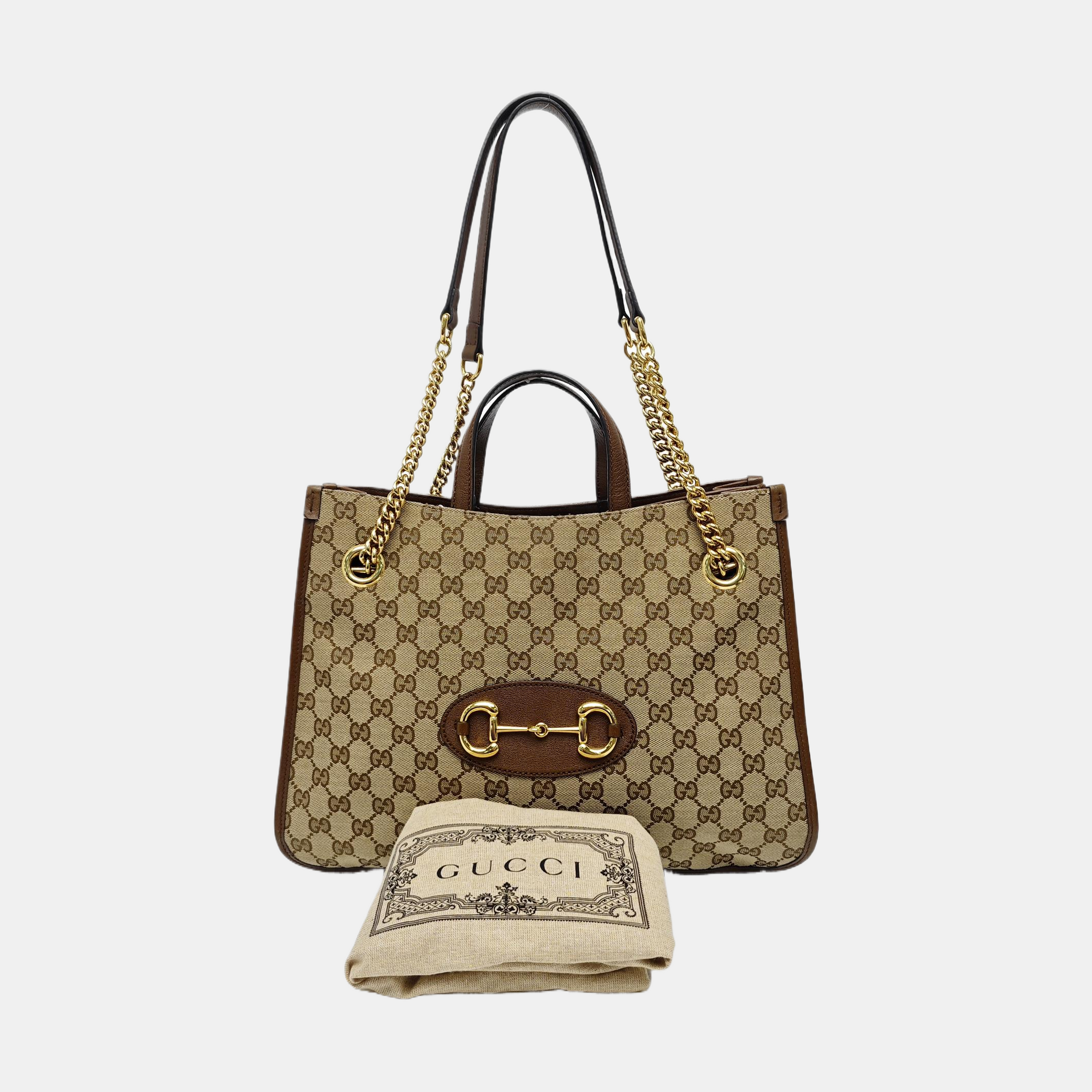 Horsebit 1955 Medium Monogram Canvas Brown