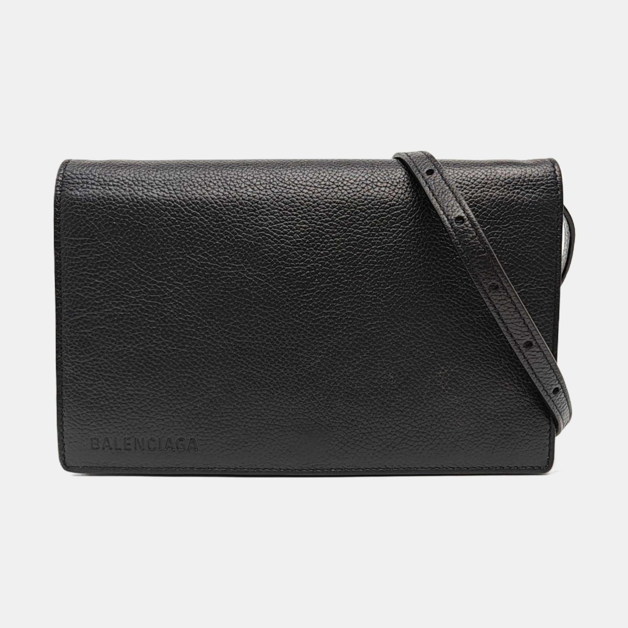 Calfskin Shoulder Bag Black