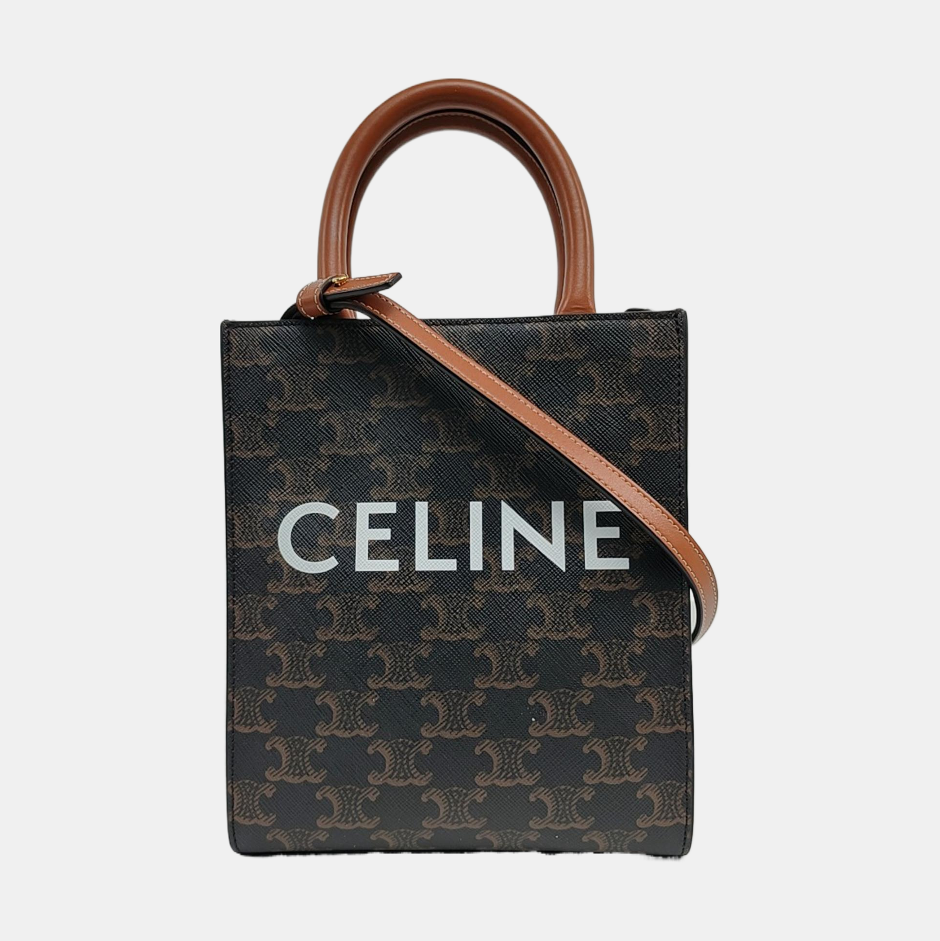 CABAS CELINE Mini Coated Canvas Brown