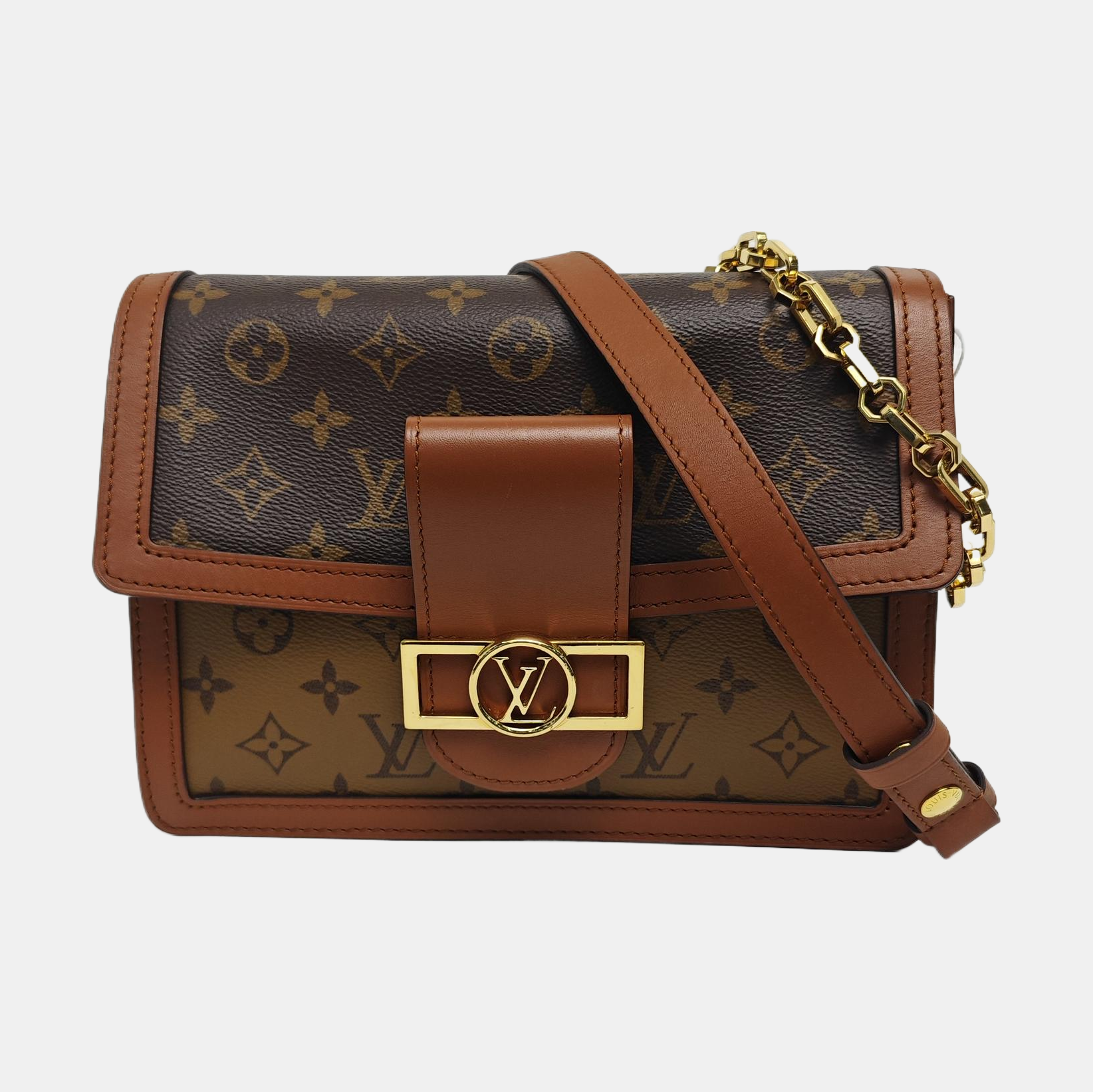 DAUPHINE MM Monogram Coated Canvas Brown